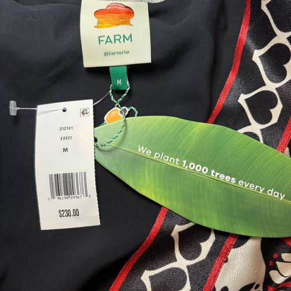 Farm Rio Passion Scarf Print Wrap Mini Dress Women's Medium New with Tags - Picture 5 of 14